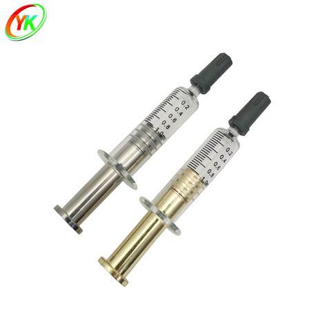 Metal Plunger 1 Ml Glass Prefilled Oil Syringe Packaging With Luer Slip