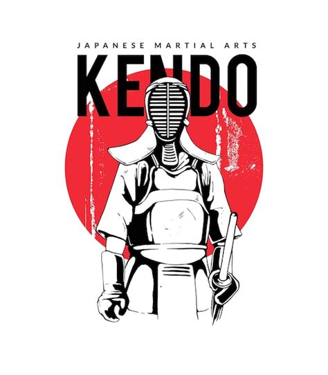 Kendo Artes Marciales Japonesas Vector Premium