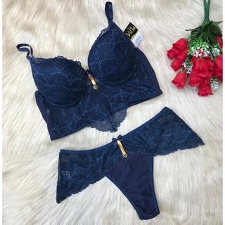 Conjunto Cropped Renda Luxo Lingerie Sensual Aro Soutien Bojo