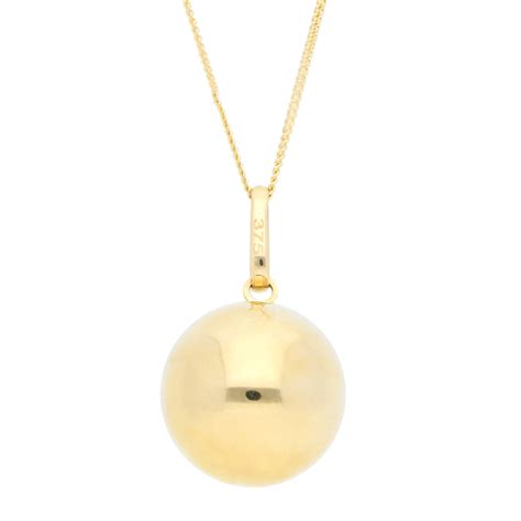 9ct Yellow Gold Ball Pendant | Buy Online | Free Insured UK Delivery