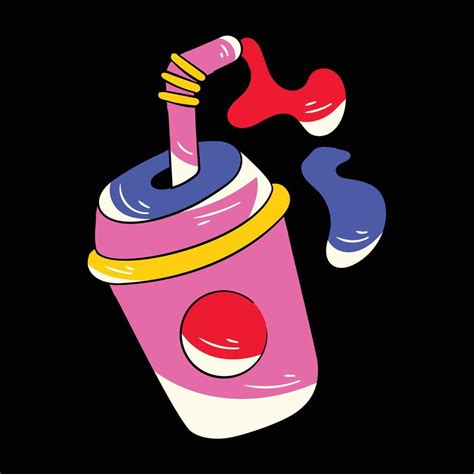 Trendy Juice Cup 18978162 Vector Art at Vecteezy