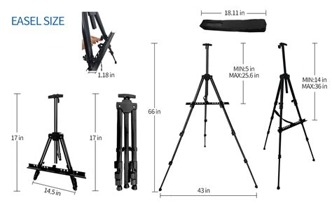 Amazon Artist Easel Stand Rrftok Metal Material Tripod Adjustable