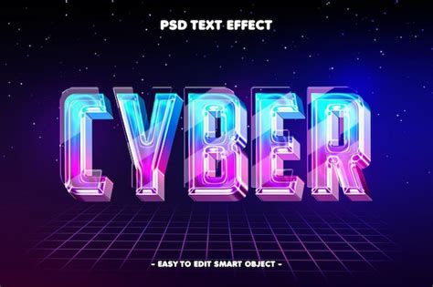 Effet De Texte Au N On De Style Cyber Psd Gratuite