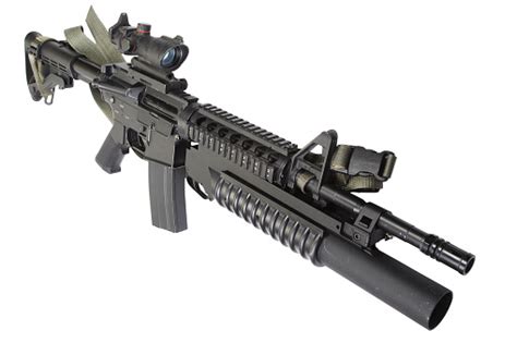 M4 Carbine Equipped With M203 Grenade Launcher Stock Photo Download