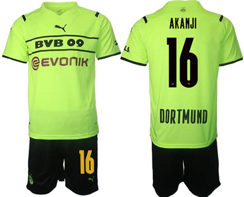 Mens Borussia Dortmund Manuel Akanji Green Puma Cup Soccer