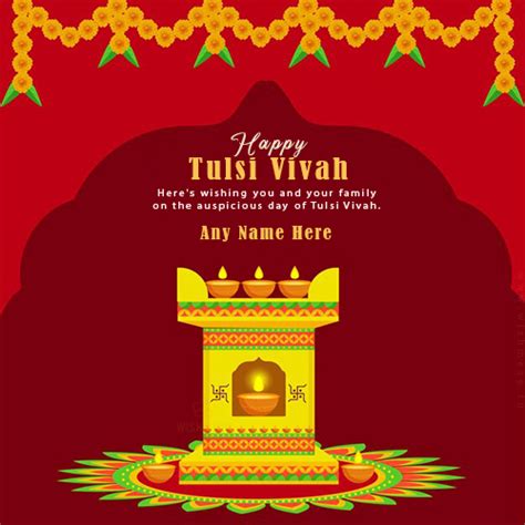 Tulsi Vivah And Dev Diwali Wishes Quotes With Name Editing Tulsi Hot