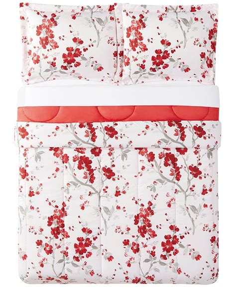 Pem America Cherry Blossom 2 Pc Reversible Twin Comforter Set Created For Macys Macys