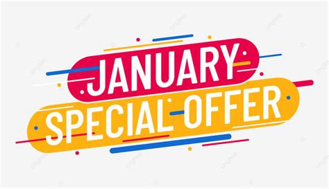 January Special Offer Wide Banner January Sale Special PNG And