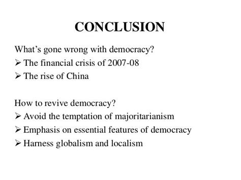 Democracy – pros and cons