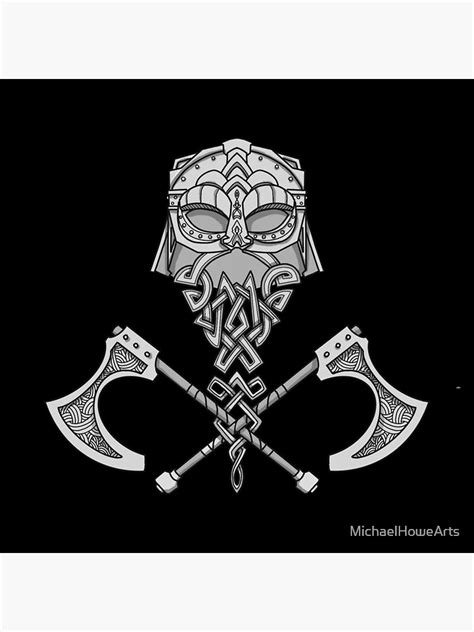 Dwarf With Knotwork Beard Crest Poster For Sale By Michaelhowearts