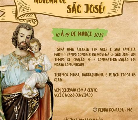 ÉoCombatente Novena de São José em Pedra Dourada de 10 a 19 de março