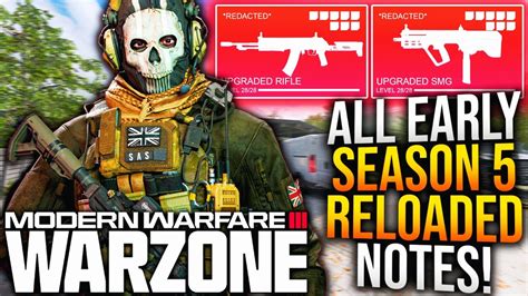 Warzone Season 5 Reloaded Update Size And Patch Notes