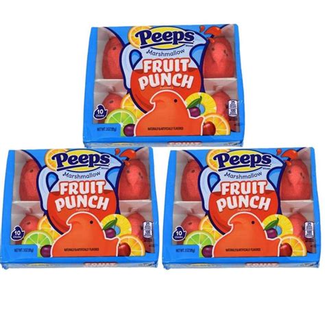 Peeps Fruit Punch Flavored Marshmallow Easter Candy Red Chicks