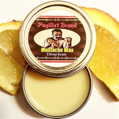 Mustache Wax Citrus Grove Scent Beeswax And Lanolin Pugilist Brand