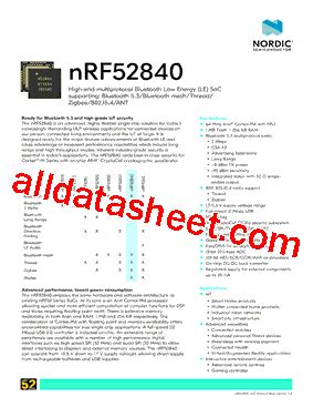 Nrf Datasheet Pdf Nordic Semiconductor