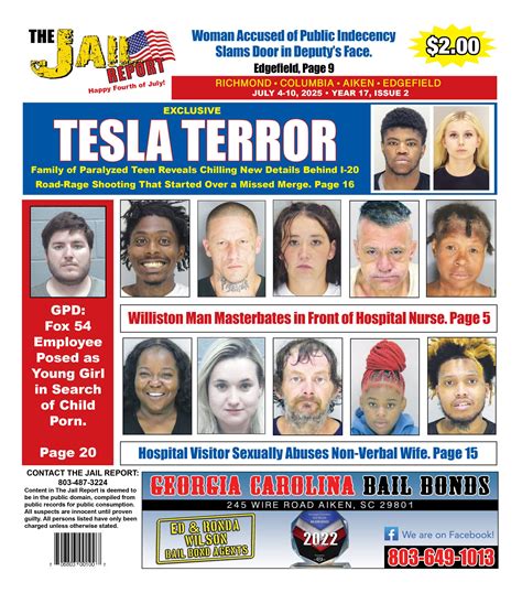Jail Report: July 4th - The Augusta Press