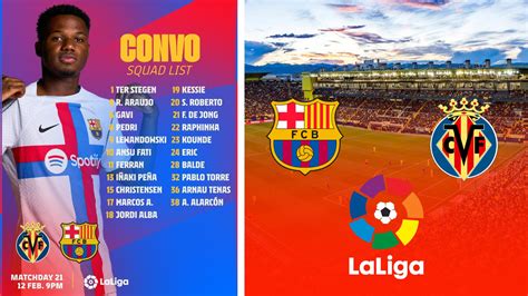 Barcelona Announce Squad For The Match Against Villarreal