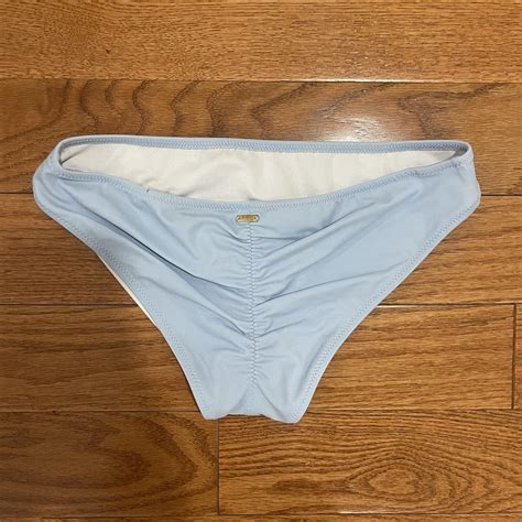 VS Pink Baby Blue Bikini Bottoms Size Depop