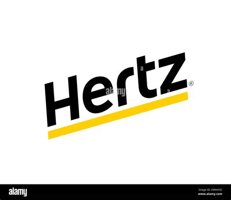 The Hertz Corporation, Rotated Logo, White Background Stock Photo - Alamy