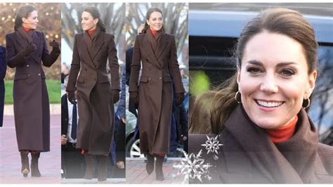 Princess Catherine Stuns In Designer Peacoat During Visit To Boston