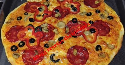 Recopilatorio De Recetas Thermomix Pizza De Pepperoni Emmental Y Champiñones Con Thermomix