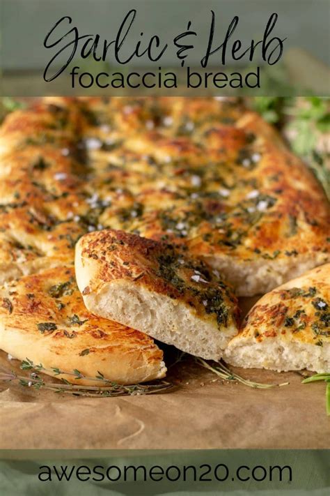 Garlic And Herb Focaccia Bread Awesome On 20 Recipe In 2023