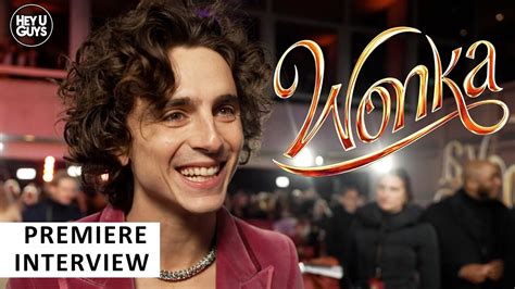 Timoth E Chalamet Wonka Red Carpet Interview London Premiere Youtube