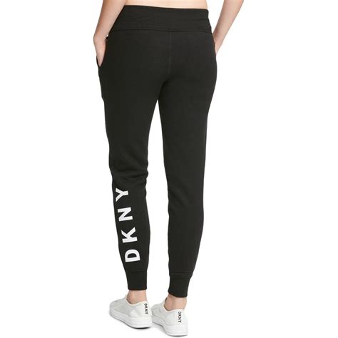 DKNY Sport Womens Black Sweatpants Fitness Jogger Pants Athletic XL