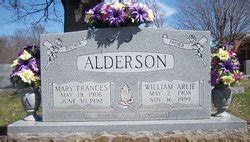 William Arlie Alderson M Morial Find A Grave