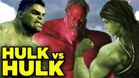 Red She Hulk And Hulk