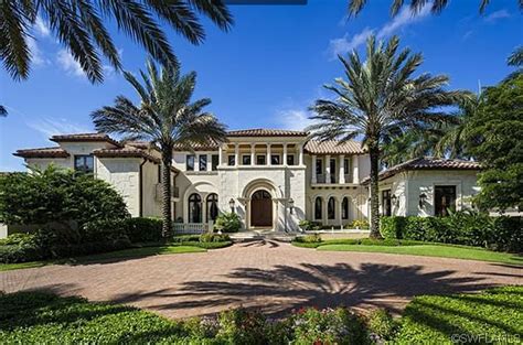 159 Million Mediterranean Waterfront Mansion In Naples Fl Homes Of The Rich