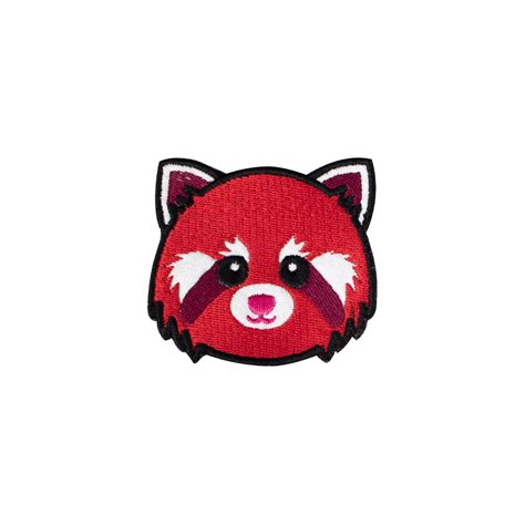 iron on embroidery patches for clothes - Red Panda iron on patches