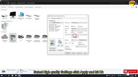 Epson L Printer High Quality Print Settings Youtube