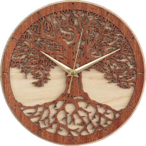 Tree Of Life Clock In Wood Limited Production Etsy Uk