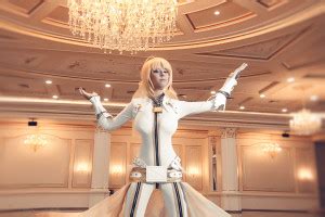 Wallpaper White Cosplay Blonde Long Hair Blue Eyes Dress Suits