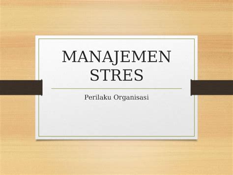 PPT Ppt05 Manajemen Stres DOKUMEN TIPS