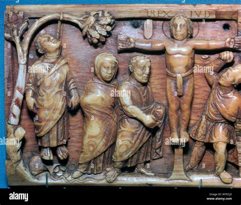 Late Roman Ivory Casket Death Of Judas And The Crucifixion 5th