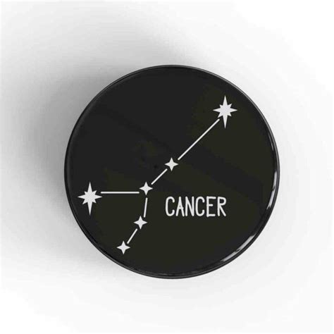 Cancer Constellation Badge Magnet Nowstalgia