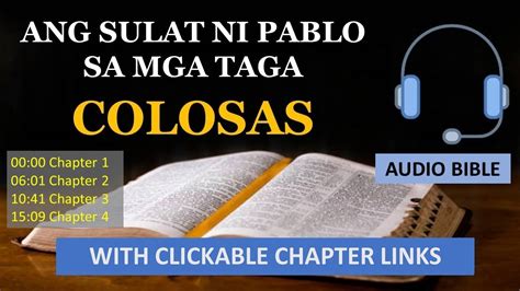 Colosas Ang Sulat Ni Pablo Sa Mga Taga Colosas Audio Bible Youtube