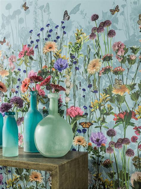 Matthew Williamson Deya Meadow Wallpaper Panel W Wildflower