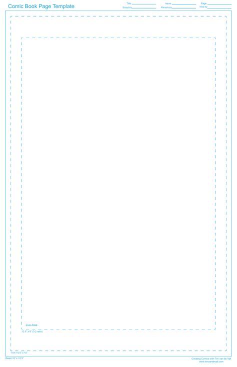 Free Comic Book Page Template - Creating Comics with Tim van de Vall