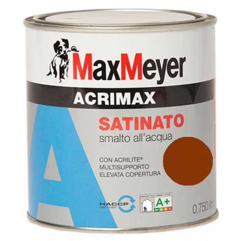 Smalto Acrilico Satinato All Acqua Acrimax Nocciola 0 75Litri MaxMeyer