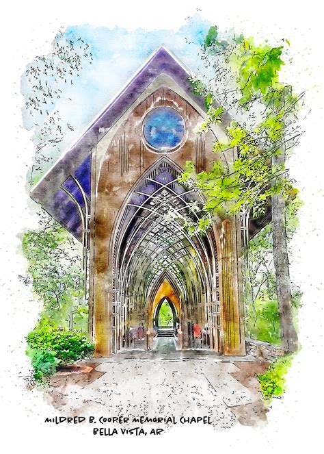 Mildred B Cooper Memorial Chapel Bella Vista Arkansas Art Print — She