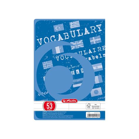 Vokabelheft A Blatt Fsc Mix Lineatur Motiv Herlitz