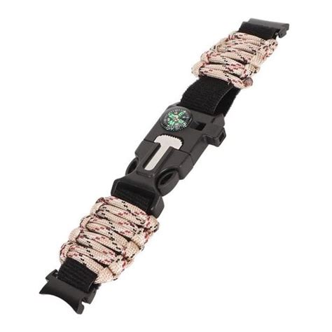 VINGVO Bracelet paracorde allume feu Camouflage Océan Bracelet Montre