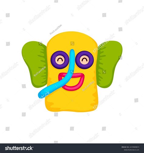 Cartoon Marimonda Mask Isolated Barranquilla Carnival Stock Vector