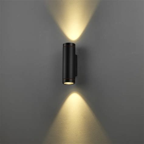 Indoor/outdoor wall lamp TUUB up-down - black - Lightinova ...