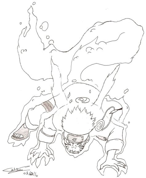 Naruto Kyuubi Rage Coloring Pages Coloring Pages