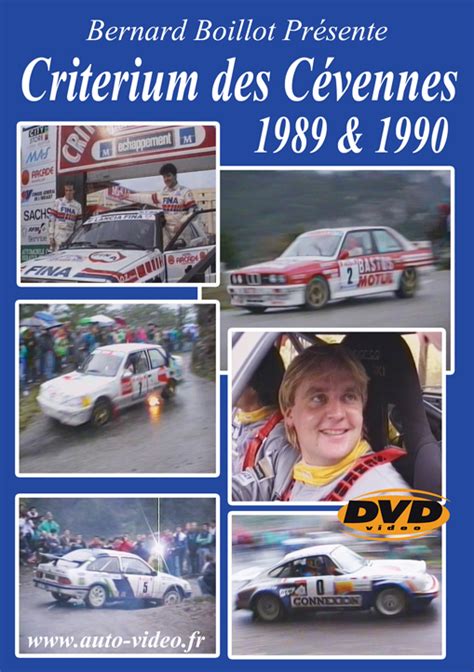 Criterium des Cévennes 1989 et 1990 Boutique DVD AUTO VIDEO