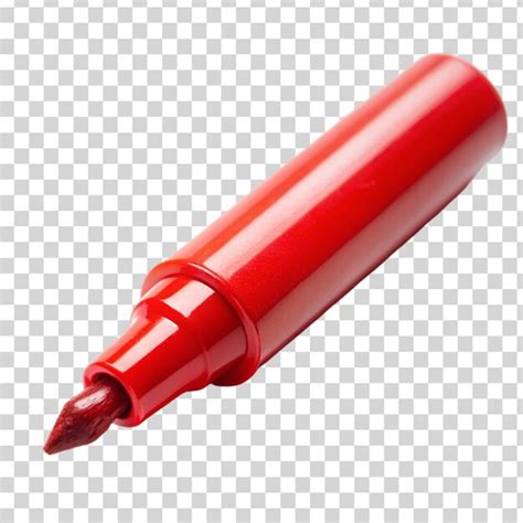 Premium Psd Red Marker Isolated On Transparent Background